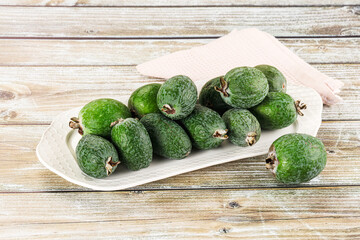 Sweet ripe juicyfruit feijoa