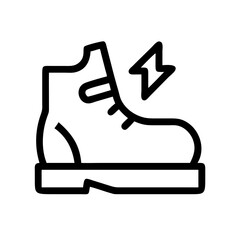 Safety Shoe for Electrical Protection Icon Design
