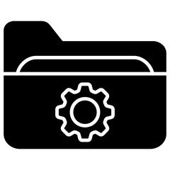 Free Folder Glyph Icon