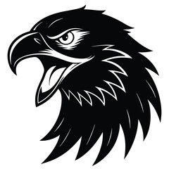 Eagle icons Flying eagle silhouette vector art illustration on white background.
