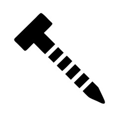 Screw with Threaded Tip Icon Design