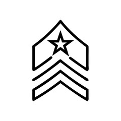 Sergeant Chevron Rank Emblem Icon Design