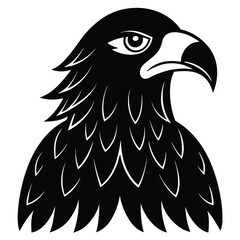 Eagle icons Flying eagle silhouette vector art illustration on white background.