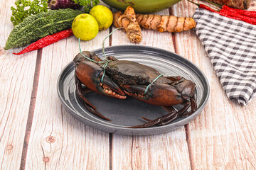 Wild raw crab for cooking