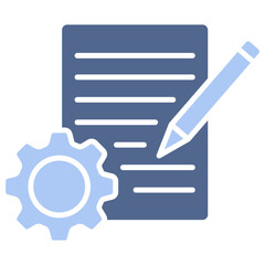 Project Management Flat Blue Icon