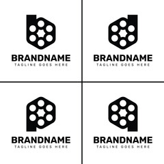 Letter B D P Q Film Hive Logo, symbolizing storytelling, creativity, and collaboration