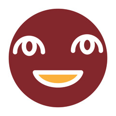 emoji Baby Smile Vector Glyph Two Colors Icon Design