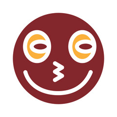 emoji look side Vector Glyph Two Colors Icon Design