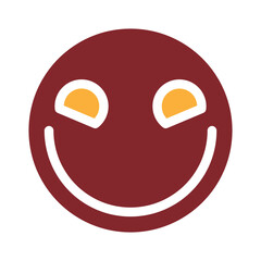 emoji big smile Vector Glyph Two Colors Icon Design