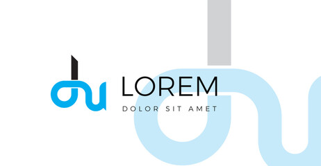 Modern linked lowercase initial letter logo dominated by blue and black colors