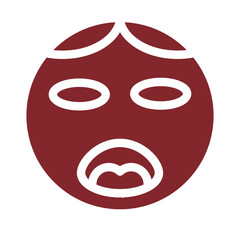 emoji girl Vector Glyph Two Colors Icon Design