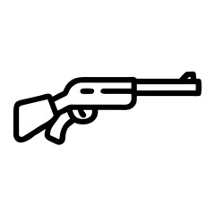 Shotgun with Tactical Barrel Icon Design