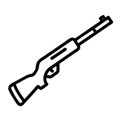 Shotgun with Tactical Barrel Icon Design