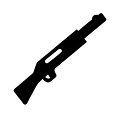 Shotgun with Tactical Barrel Icon Design