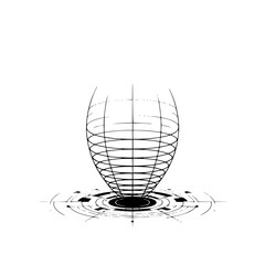 Abstract Tech Sphere: Minimalist Geometric Design on White