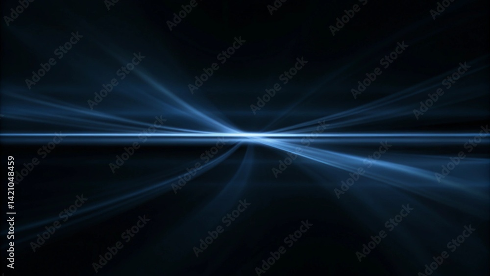 Poster Blue light abstract lines background, futuristic energy flow digital wave pattern for modern technology design and elegant visual effect in creative presentation or banner composition