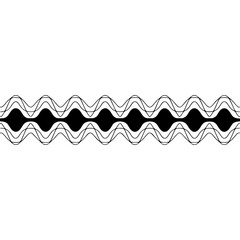 Abstract Black & White Wavy Pattern: Modern Design Element