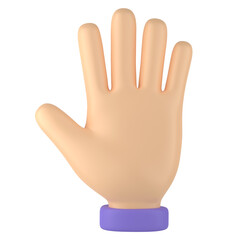 Open hand 3d icon illustration