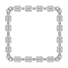 Art Deco Geometric Frame: Black and White Border Design