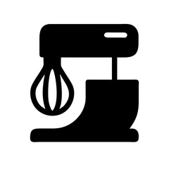 Stand Mixer with Whisk Attachment Icon Design