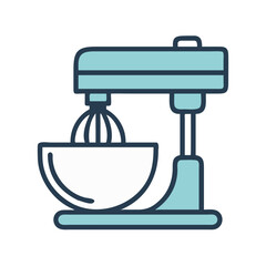 Stand Mixer with Whisk Attachment Icon Design