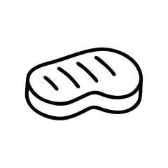 Steak Cut with Grill Lines Icon Design