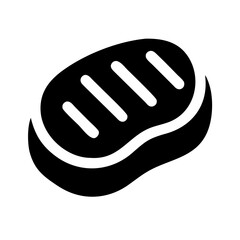 Steak Cut with Grill Lines Icon Design