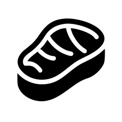 Steak Slice with Marbling Detail Icon Design