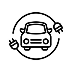 Eco friendly vehicle icon vector design template illustration in trendy style