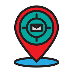 Mail Tracking Vector Filled Icon Design