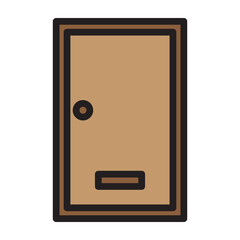 Mail Slot on Door Vector Filled Icon Design