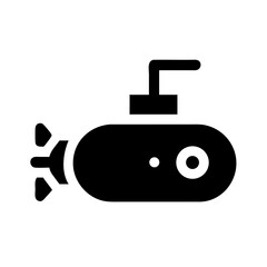 Submarine with Periscope Icon Design
