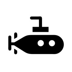 Submarine with Periscope Icon Design