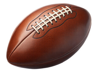 American Football Brown Leather Ball Isolated on Black