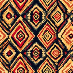 Abstract Geometric Patterns: A close-up, pattern of bold shapes. Vivid details and intricate design that make it suitable for textile, wallpaper, or design projects.