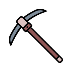 Tactical Pickaxe Tool Icon Design