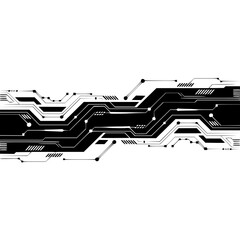 Sleek Tech Circuit Board Background with Glowing Nodes