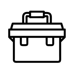 Toolbox with Latch Closure Icon Design