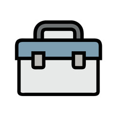 Toolbox with Latch Closure Icon Design