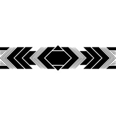 Minimalist Geometric Banner, Black and White Pattern Design