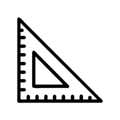 Triangular Ruler for Measurement Icon Design