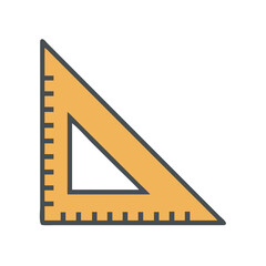 Triangular Ruler for Measurement Icon Design