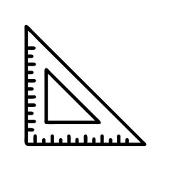 Triangular Ruler for Measurement Icon Design