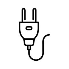Two Prong Power Adapter Plug Icon Design