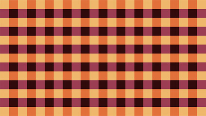 Create stylish harmony with gingham wallpaper and sunset-hued backgrounds.