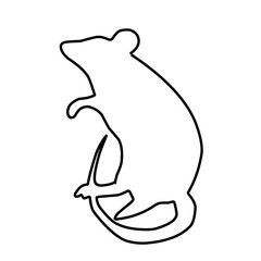 Mouse, rat linear icon vector
