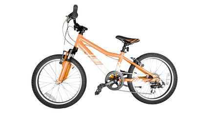 Silhouette of a bicycle on a transparent background with vintage and retro style.