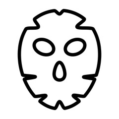 Face Mask Vector Line Icon Design