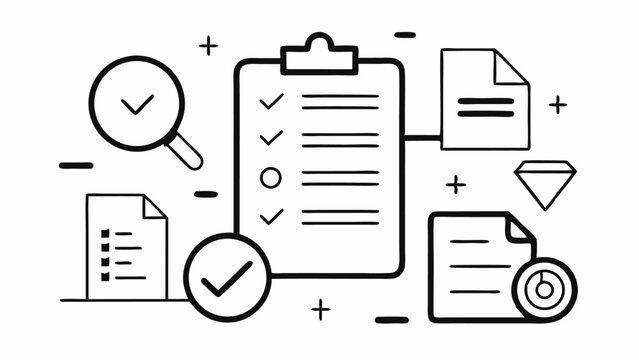 Task management line editable icon set crafted in vector style suitable for productivity workflow visual representation planning tools and organizational charts