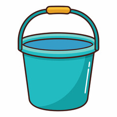 blue bucket isolated